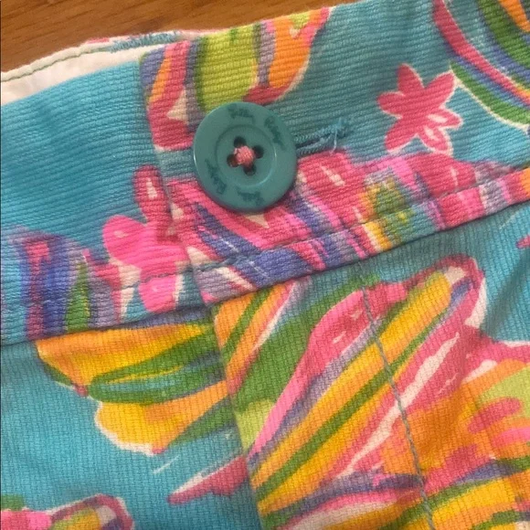 Lilly Pulitzer Blue and Pink The Callahan Short Vibrant Tropical Print Woman 6 - Picture 2 of 7